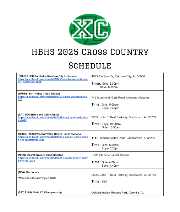 2025 Schedule
